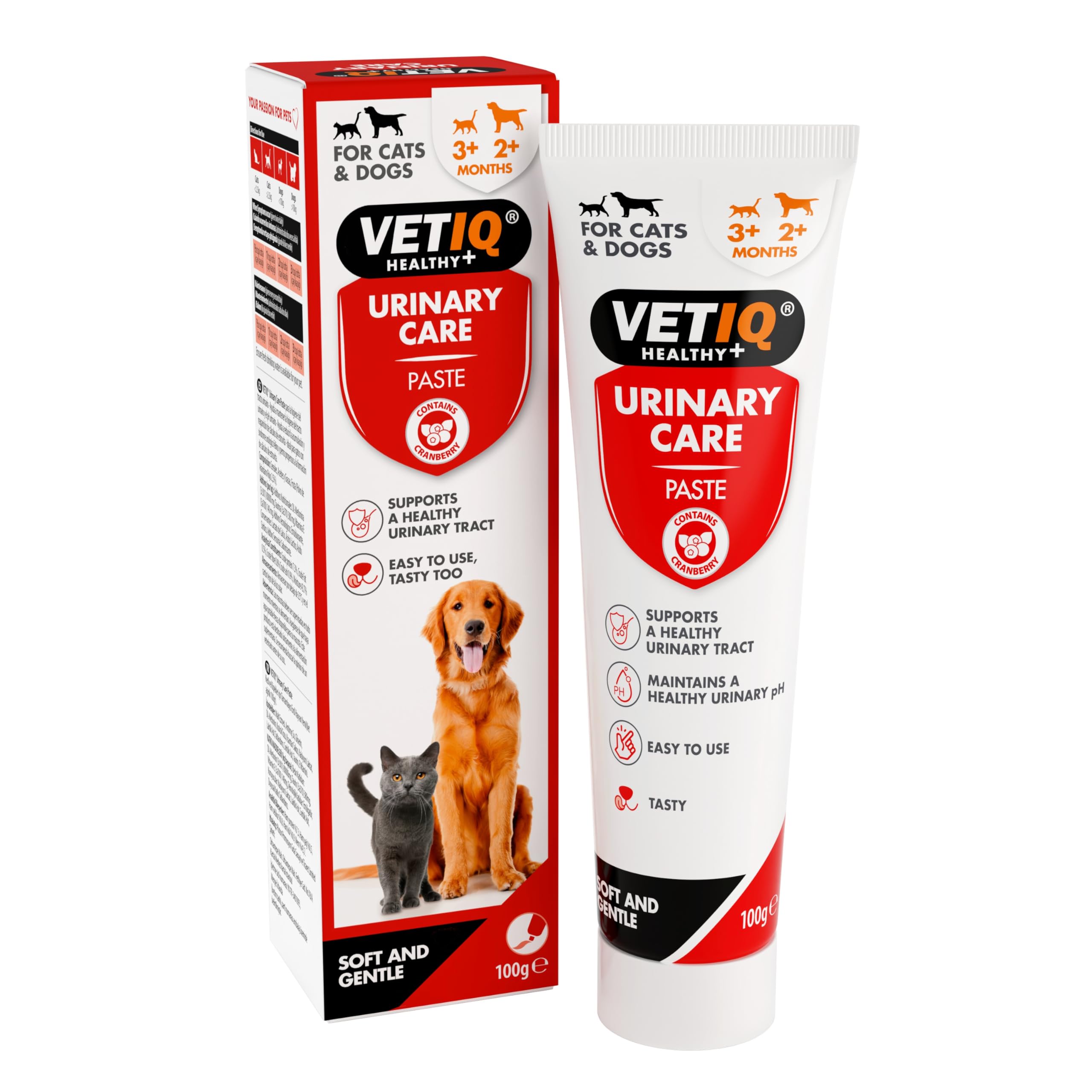 VETIQ Urinary Care Paste Supplement Contains Cranberry For Dogs & Cats, Supports a Healthy Urinary Tract, 100 g (Pack of 1) โ image 1