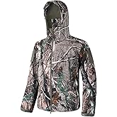 WINRKERY Men's Softshell Jacket Fleece Windproof Waterproof Thermal Tactical Coat Outdoor Jacket Hiking Camping