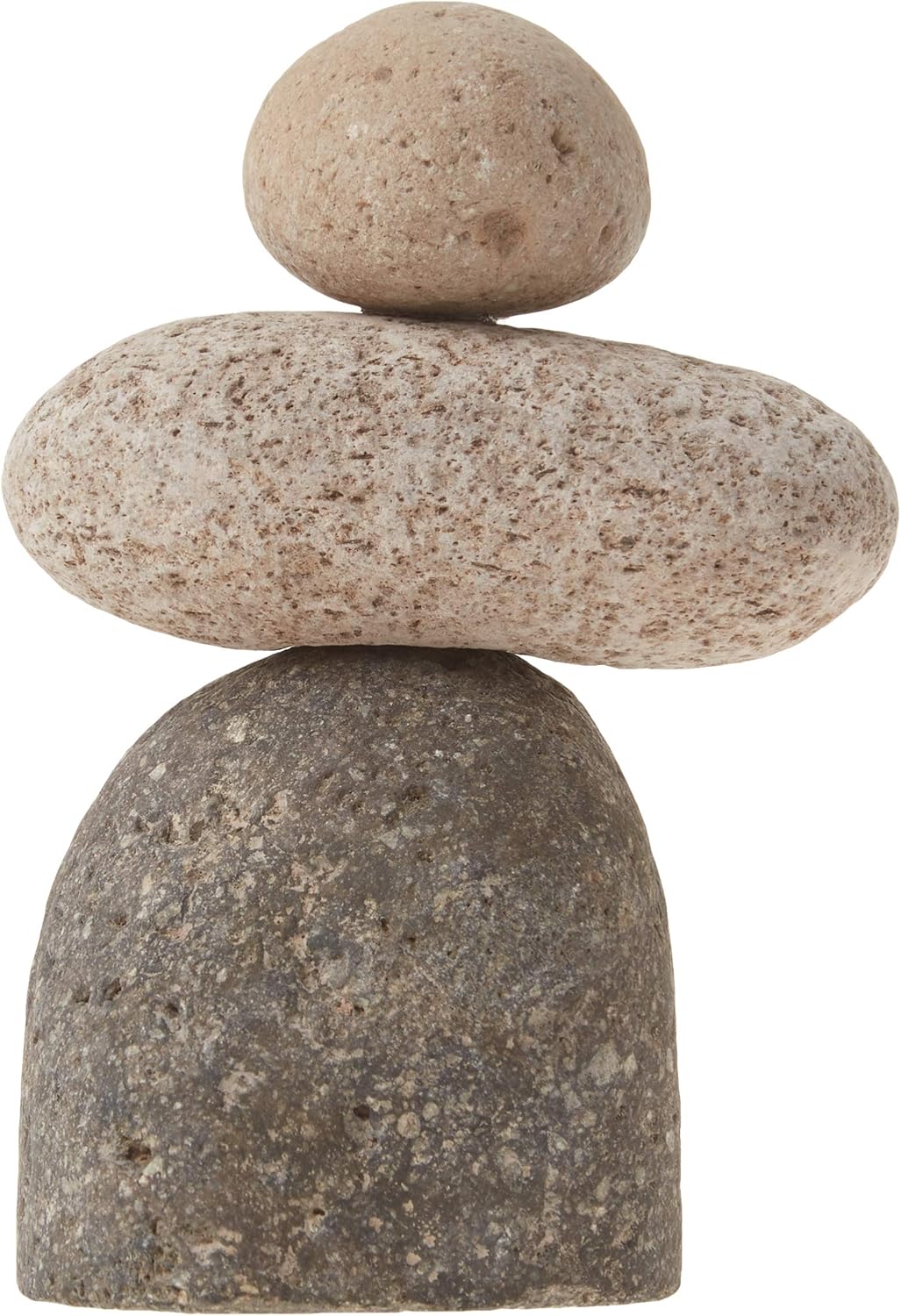 Hardscaping Materials - Ancient Graffiti Small 3-Stone Natural River Stone Cairn, 3 Stone