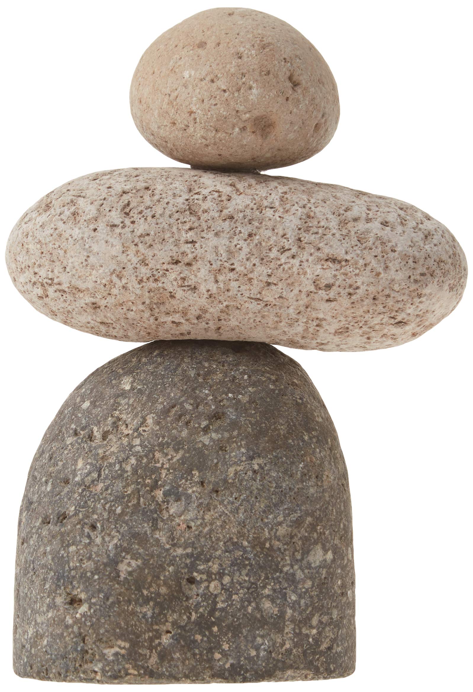 Ancient Graffiti 816 Small 3-Stone Natural River Cairn - Multi-Colour