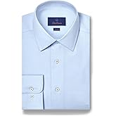 David Donahue Men's Trim Fit Long Sleeve Fashion Dress Shirt