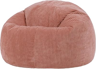 icon Kingston Cord Bean Bag Chair Large Dusk Pink with Filling Included