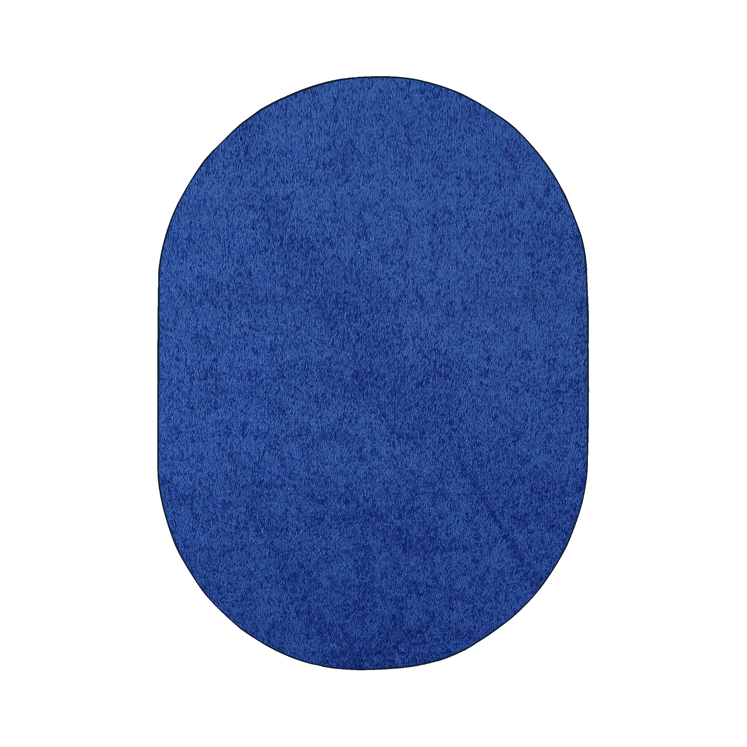 Furnish my Place Modern Plush Solid Color Rug – Neon Blue, 9′ x 12′ Oval, Pet and Kids Friendly Rug. Made in USA, Area Rugs Great for Kids, Pets, Event, Wedding