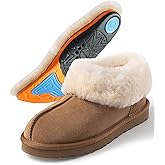 Mel&Syd 100% Australian Sheepskin Slippers with Arch Support - Warm & Ultra-Soft Slip-On Thermal Winter Moccasins for Women and Men, Indoor & Outdoor Everyday Wear