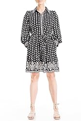 Max Studio Women's Long Sleeve Collared Short