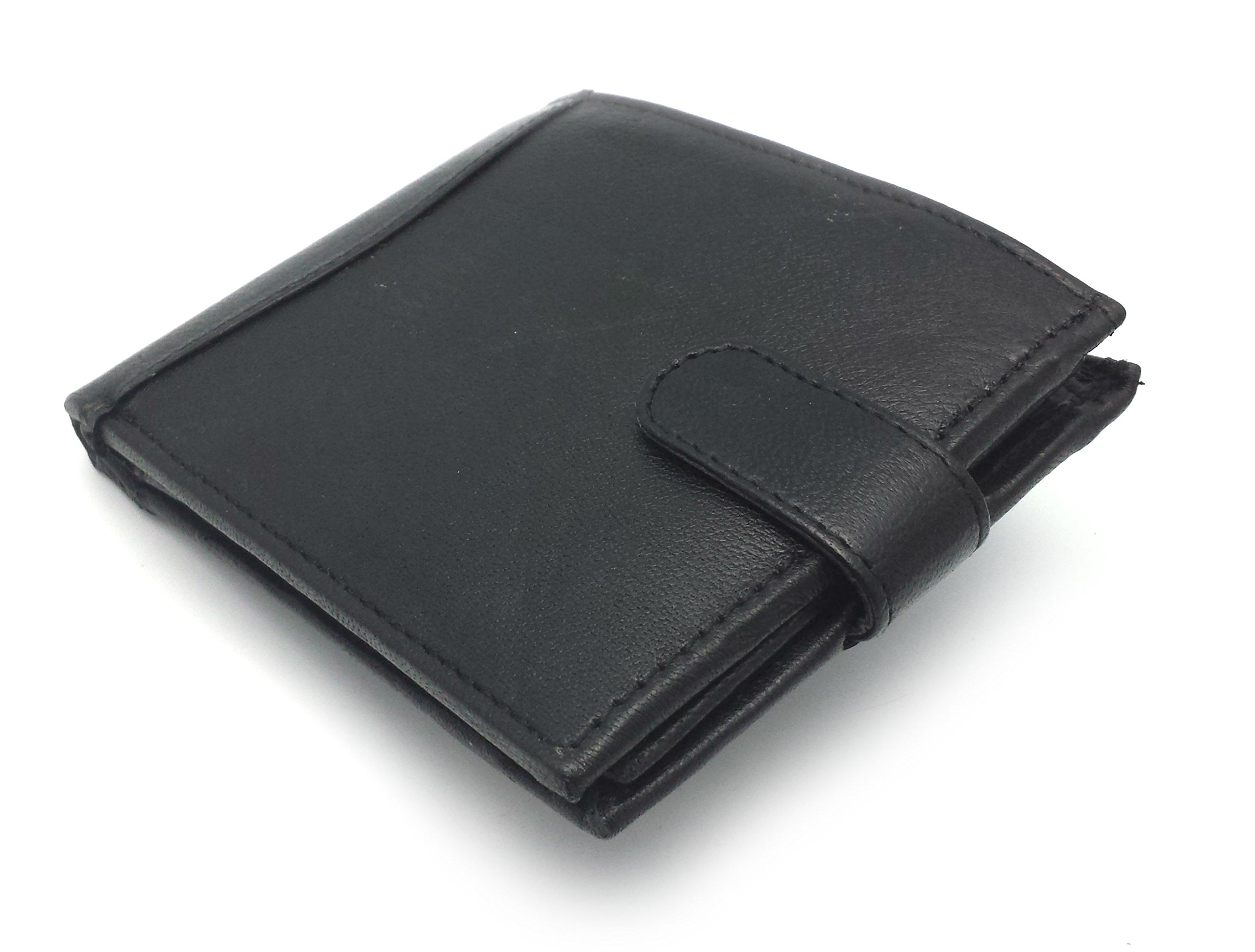 ODS:UK® Mens HIGH Quality Luxury Soft Leather TRI FOLD Wallet Credit Card Slots, ID Window and Coin Pocket