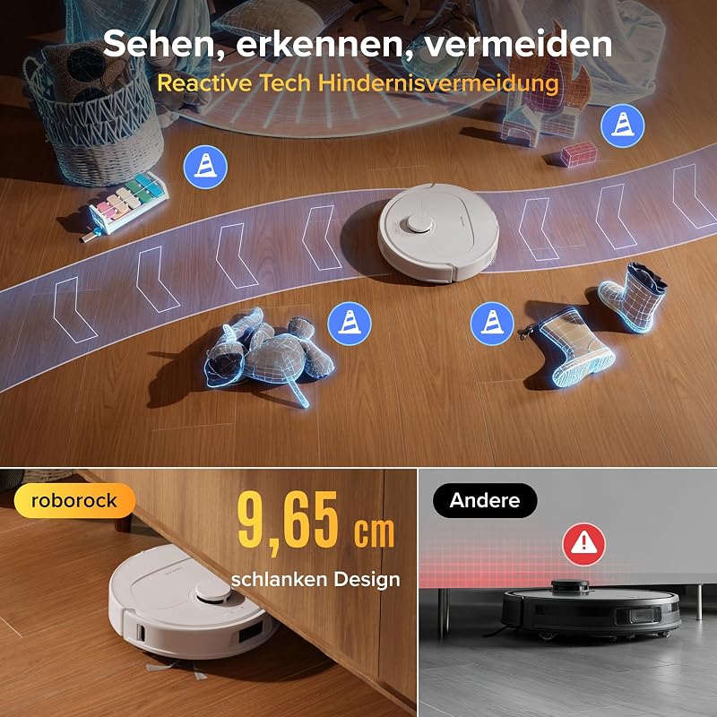 Qrevo S Pro Saugroboter mit Wischfunktion, 18.500 Pa Saugkraft
