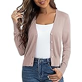 Ahlaray Women's Cropped Cardigans Sweaters Button Down Open Front Bolero Shrugs for Dresses, S-XL