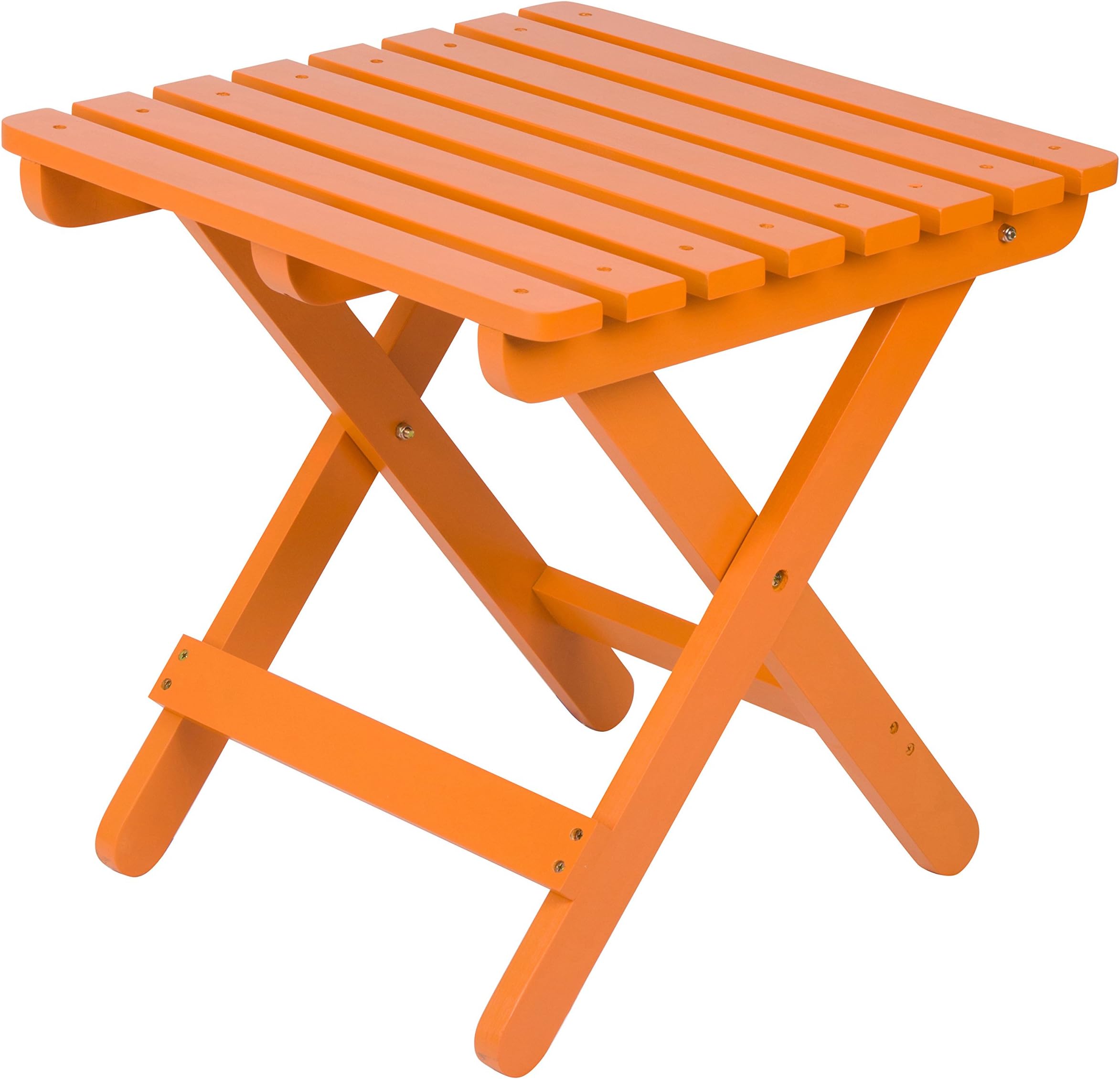 Shine Company Inc 4109TA Adirondack Square Folding Side Table, Tangerine