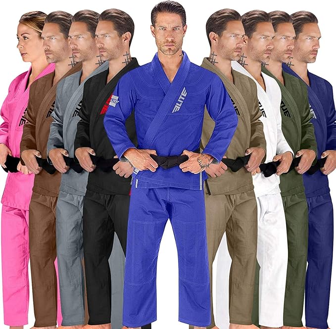 Elite Sports Bjj Gi For Men Ibjjf Kimono Bjj Jiujitsu Gis With Preshrunk Fabric And Free Belt See Special Size Chart Amazon De Bekleidung