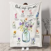 FORUSGITSS Christian Gifts for Women, Christian Gift for Her Throw Blanket, Religious Gift for Woman, Inspirational Gifts, Bible Verse Blanket Catholic Gift for Women, 60 * 50in