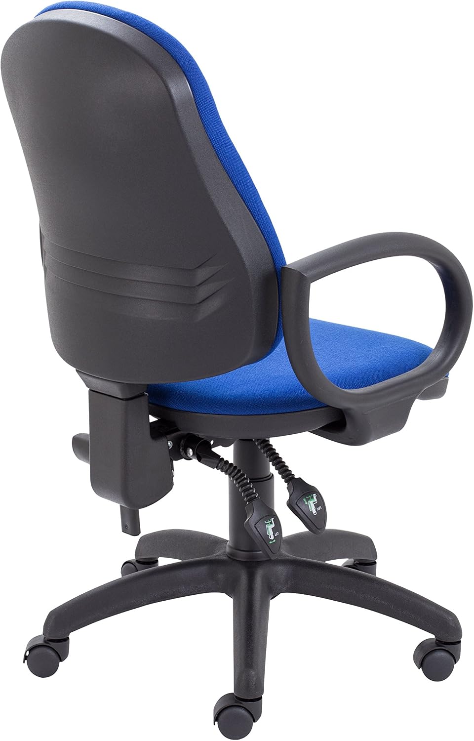 Office Hippo 2 Lever Office Swivel Chair with Fixed Arms, Computer Desk Chair with Curved Back, Adjustable Backrest - Image 5