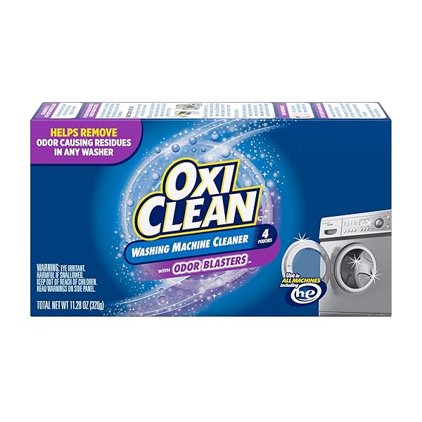 OXICLEAN WASHING MACHINE CLEANER WITH ODOR BLASTERS, 4 COUNT