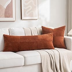 Fancy Homi 2 Packs Rust Boho Decorative Throw