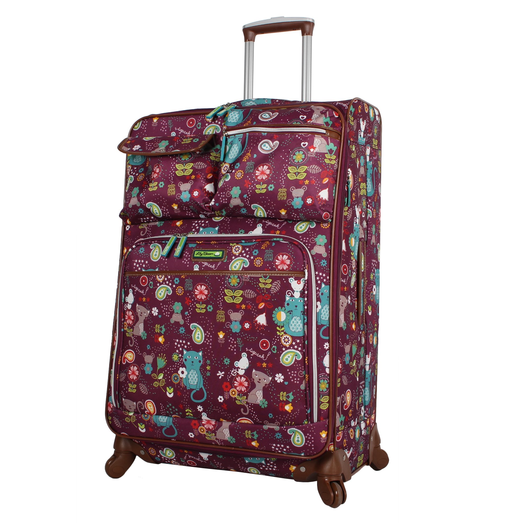 lightweight patterned suitcases