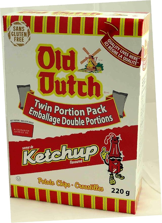 Old Dutch Potato Chips, Ketchup, 220 Grams/7.8 Ounces Amazon.ca Grocery