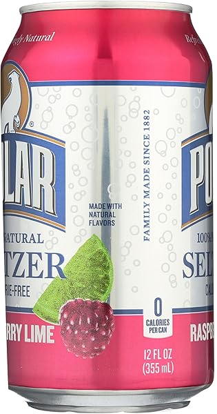 POLAR SELTZER WATER, RASPBERRY LIME, 12 FL OZ
