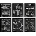 ArtCantHurtU Nikola Tesla Inventions Figure Patent Prints - Wall Art Decor Chalkboard - Gift Men, Engineers, Inventor, Electr