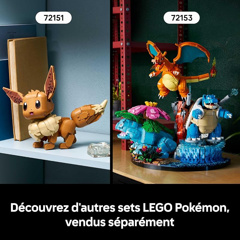 Pokémon Pikachu et Poké Ball - Set de Construction Adulte - Maquette de Figurine Anime Articulée & Présentoir Dynamique - Décoration Chambre ou Bureau DIY - Idée de Cadeau Gaming Collector 72152