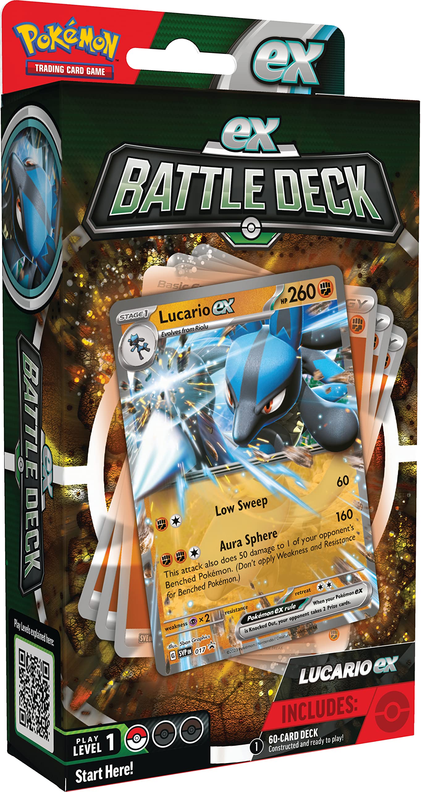Photo 1 of Pokemon TCG: Lucario ex Battle Deck (Ready-to-Play 60-Card Deck)