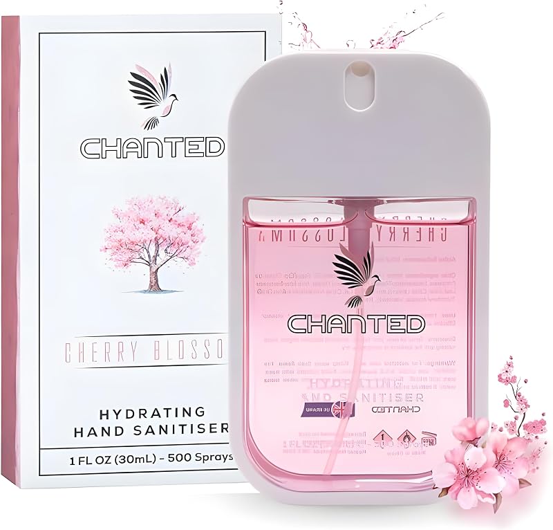 Chanted Mini Hydrating Hand Sanitiser Spray 30ml Cherry Blossom