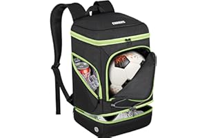 Ciihars Soccer Backpack,Soccer Bag with Ball Holder,Sport Equipment Bags Water resistant Includes Separate Cleat Fit Basketball Volleyball Football