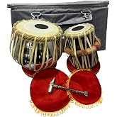 Musician's Mall Regular Bombay Tabla Set, includes a Rosewood Dayan, Brass Bayan, Tabla Rings, Hammer, Covers and a Bag. Shipped from California
