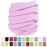 LUOFMISS 2 Pairs Flat Shoe Laces 5/16" Athletic