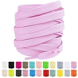 LUOFMISS 2 Pairs Flat Shoe Laces 5/16" Athletic