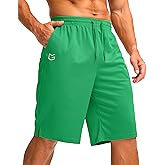 G Gradual Men's Athletic Shorts with Pockets 11" Long Basketball Shorts Lightweight Quick Dry Gym Workout Shorts for Men