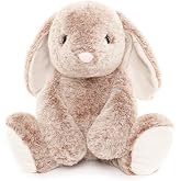 WEIGEDU Bunny Rabbit Stuffed Animals Plush Toys | Floppy Ears, 17.7 inches, Fluffy, Brown, Super Soft for Kids Girls Boys Baby Toddlers, Birthday Bedtime Easter Gift