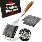 XUDAKAIXIN Grill Brush Bristle Free&ndash; No Bristle Shedding | with Replacement Head. Ultra-Safe &amp; Efficient Cleaner for Cast Iron and Stainless Steel Outdoor Grills