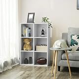 VASAGLE Bookcase Cloud White LBC203D 6 Compartment Storage Shelf view 3