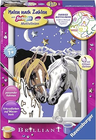 Ravensburger Malen nach Zahlen 28024 - Pferdeliebe, Malset: Amazon.de