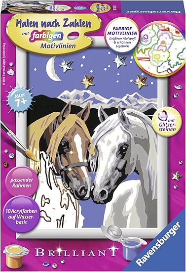 Ravensburger Malen nach Zahlen 28024 - Pferdeliebe, Malset: Amazon.de