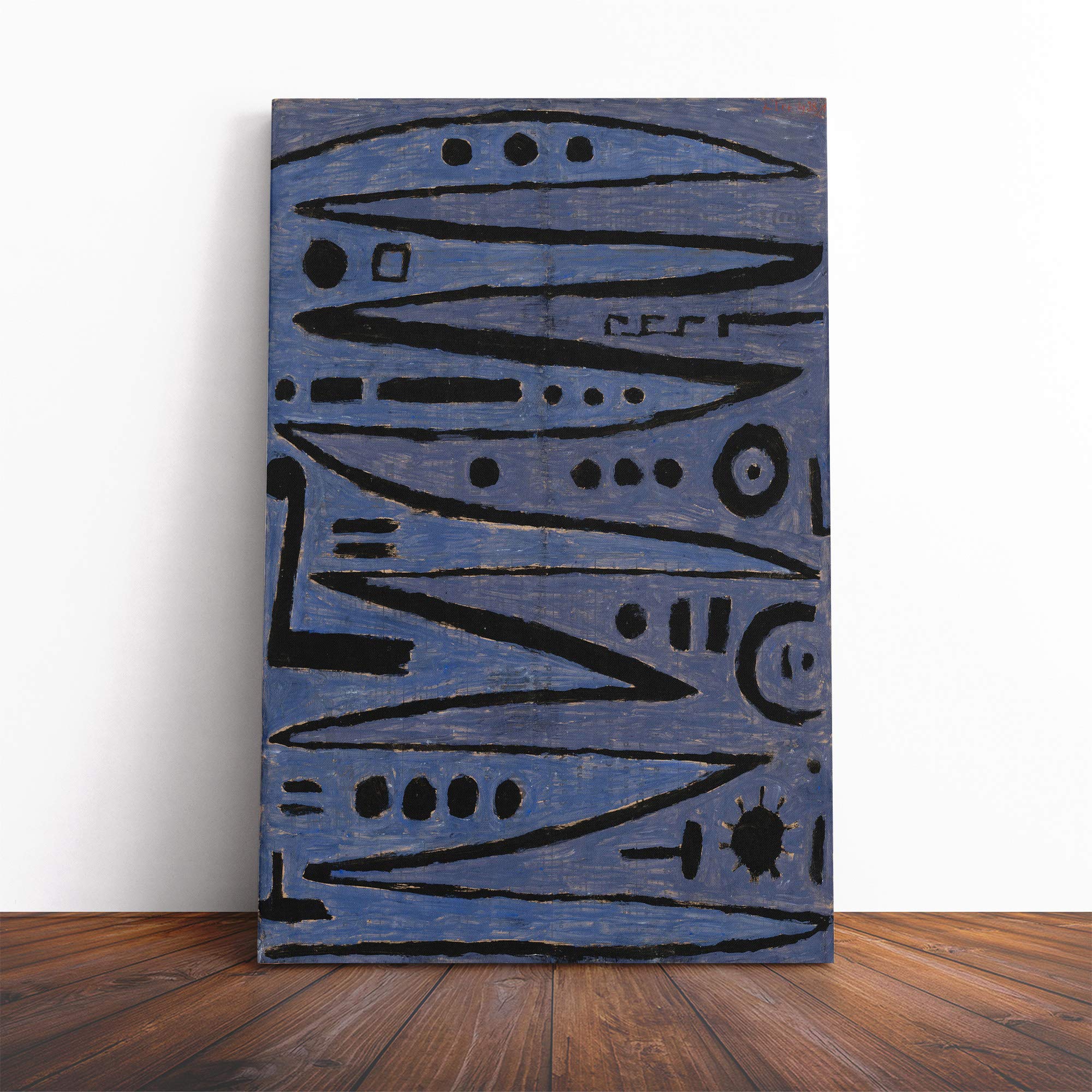 Paul Klee Heroic Strokes Mounted & Stretched Box Frame Picture Canvas Print | Gallery Wrapped 30mm Frame Wall Art | 20x14 inches | Ready to Hang | Contemporary Picture | Living Room Lounge Office