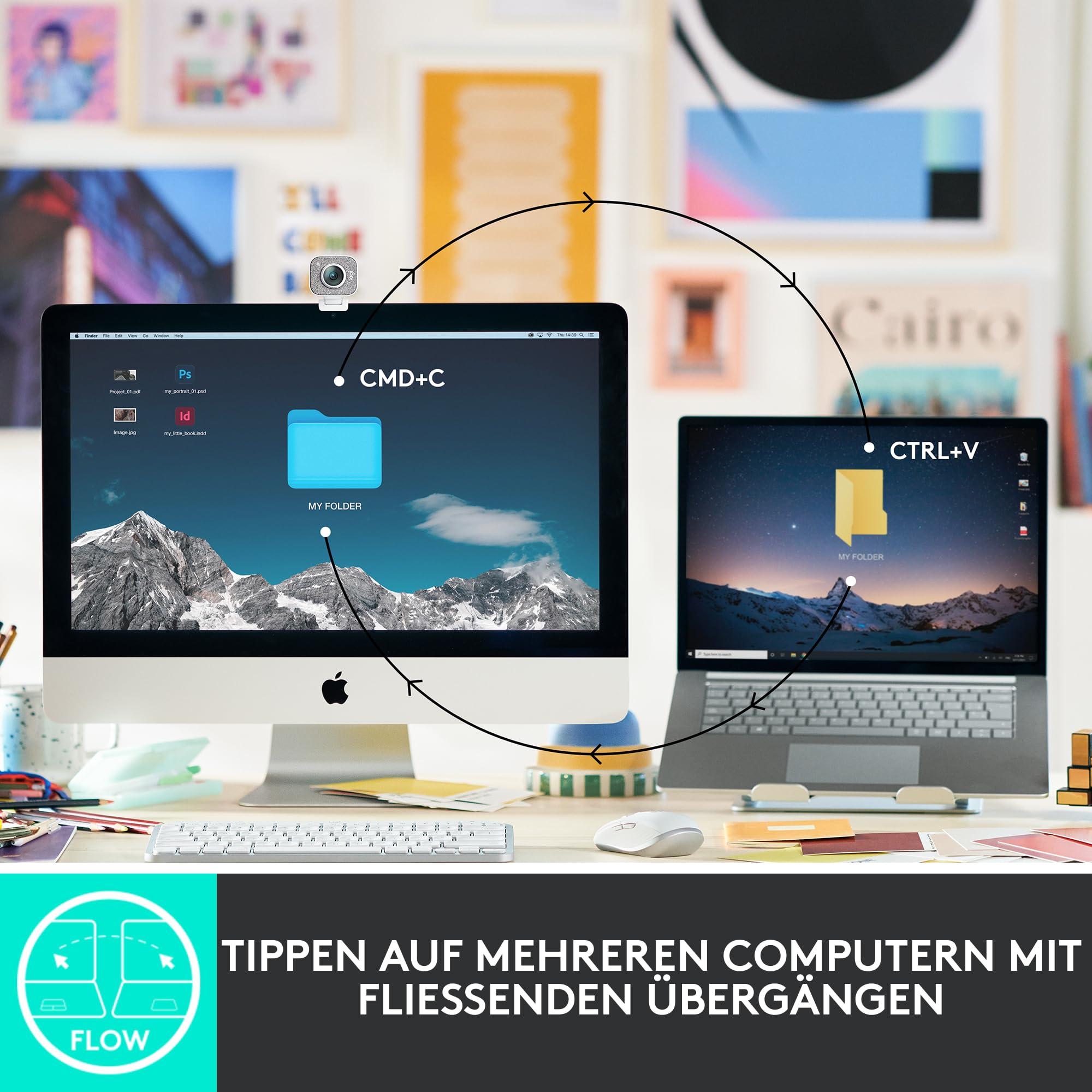 Logitech MX Keys Mini Kabellose Tastatur, Kompakt, Bluetooth, Hintergrundbeleuchtung, USB-C, Kompatibel mit Apple macOS, iOS, Windows, Linux, Android, Metallgehäuse - Dunkelgrau 8