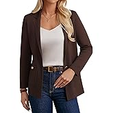 GRACE KARIN Women Sweater Blazers Business Casual Long Sleeve Work Cardigan Open Front Lapel Suit Jackets with Pockets