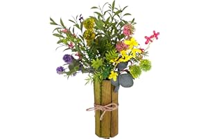 Puleo International 16" Artificial Spring Flower Bouquet, Multicolor