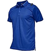 MAGCOMSEN Men's Polo Shirts Short Sleeve Quick Dry Performance Tactical Shirt UPF 50+ Work Golf Polos Collared Shirts