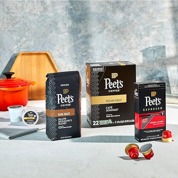 PEET’S COFFEE, MEDIUM ROAST DECAF KEURIG K-CUP PODS, DECAFFEINATED ARABICA COFFEE – DECAF ESPECIAL 10 COUNT (1 BOX OF 10 PODS)