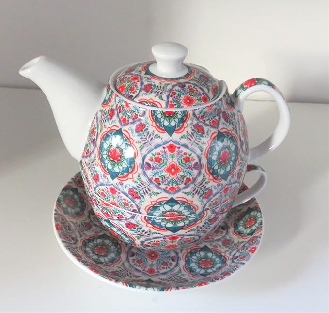Cha Cult Tea for one Set Helma Porzellan, 4 teilig Kanne 0,3 l, Tasse