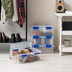 IRIS USA 16 Qt Storage Box with Gasket Seal Lid, 4