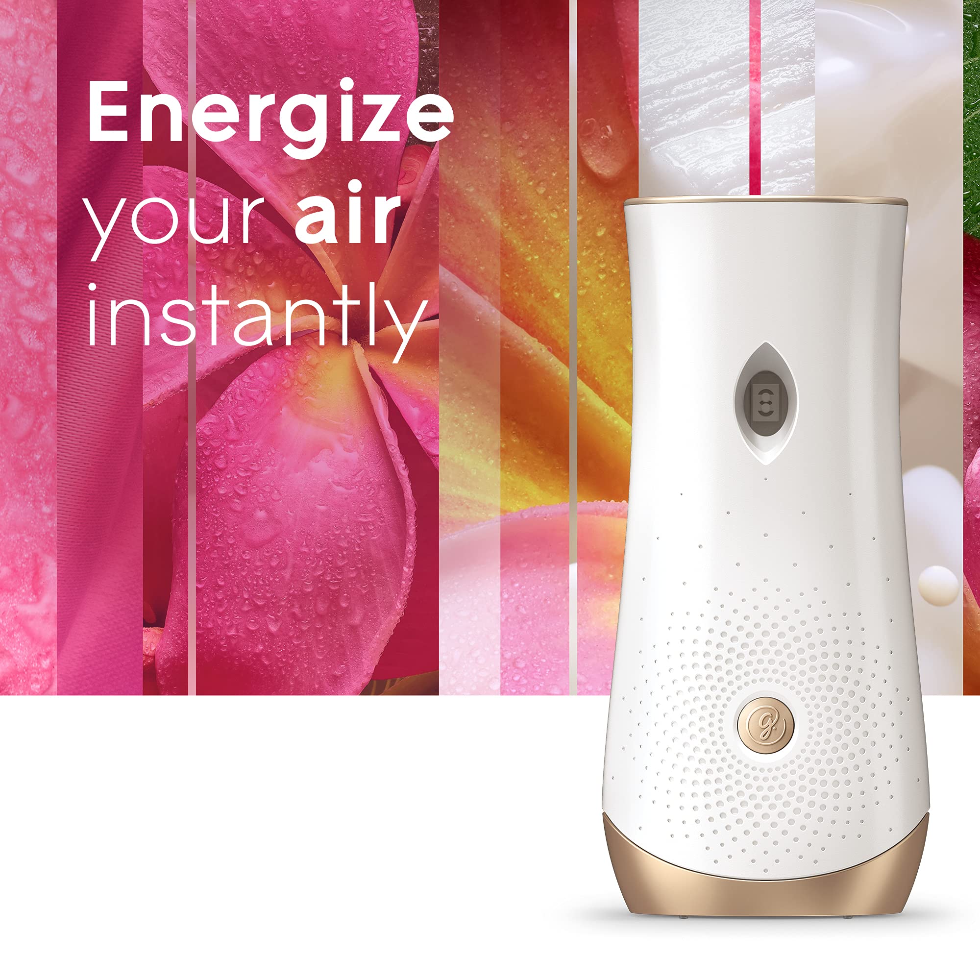 Glade Automatic Spray Refill and Holder Kit, Air Freshener for Home and Bathroom, Tropical Blossoms, 6.2 Oz, 2 Count