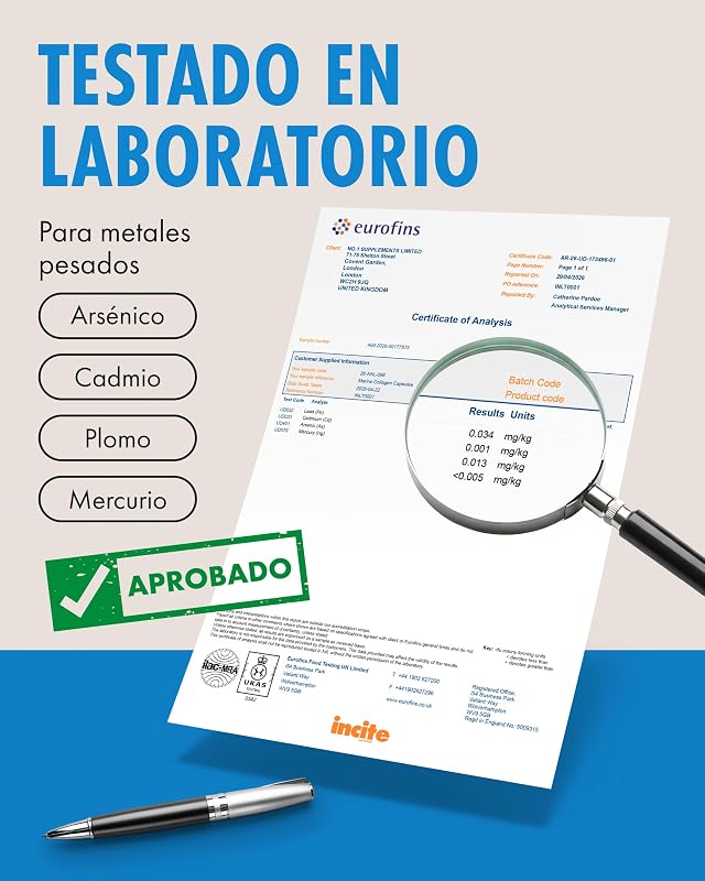 Colágeno Marino con Ácido Hialurónico Cápsulas, Colágeno Hidrolizado Puro Tipo 1, 1200 mg con Vitaminas C, E, B12, Zinc, Cobre y Yodo, 120 Cápsulas