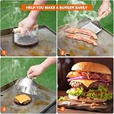 onlyfire BBQ Griddle Accessories Kit 2 Burger Melting Domes Spatula Press view 7