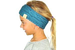 C.C Children's Kids' Winter Warm Cable Knit Fuzzy Lined Ear Warmer Headband