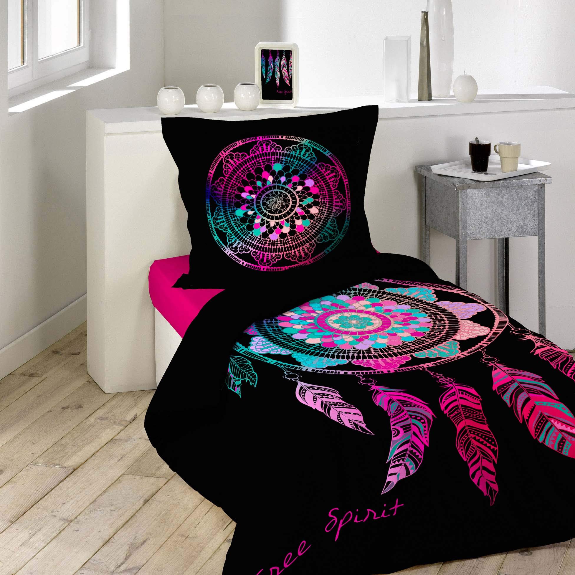 Douceur d'Intérieur Duvet Cover Set, Cotton, Good Luck Charm, 140 x 200 cm