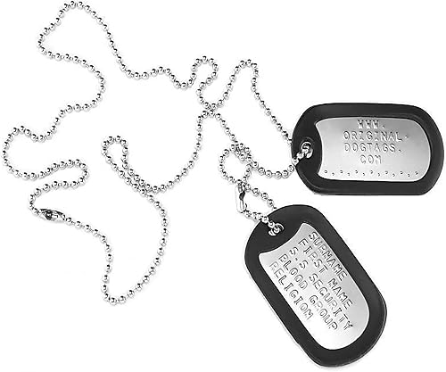 Andrew Original Dogtags Militarischen Erkennungsmarken Dog Tags Zwei Personalisierten Erkennungsmarken Amazon De Schmuck