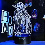 3D Star Wars Night Light, 16 Colors Changing Night Lights with Remote & Smart Touch, Christmas and Birthday Gifts for Kids an